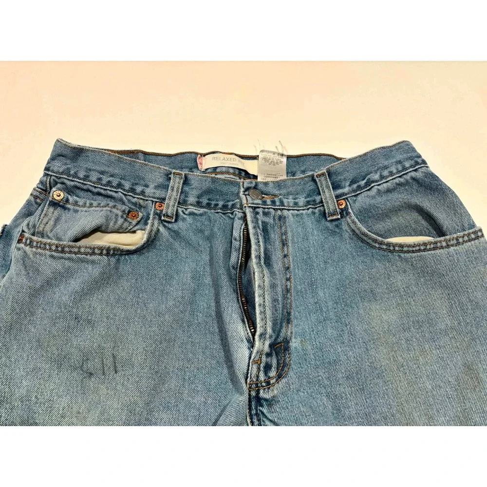 Levis 550 Relaxed Fit Jeans Mens 36x30 Light Wash Blue Denim Vintage Tapered‎